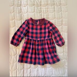 Toddler Plaid Warm Flannel Dress, 3T size, Christmas Dress, Primary brand